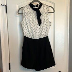 Molly Bracken Monochrome Polka Dot Romper